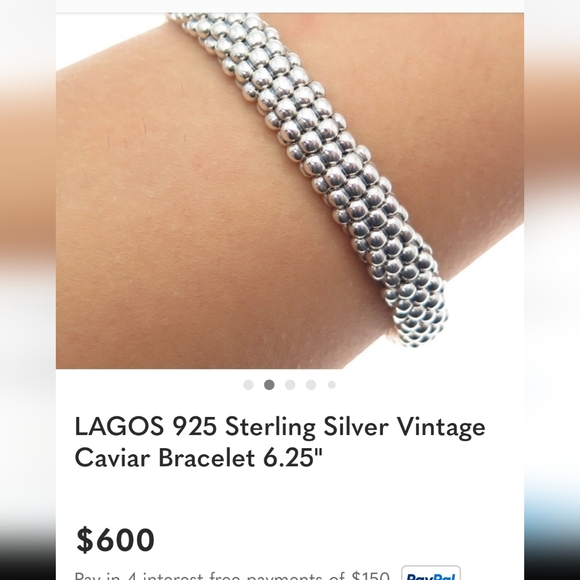 LAGOS Unisex Silver Caviar Thick  Beaded Bracelet 9mm, As New. Buy Now Price - Picture 5 of 7
